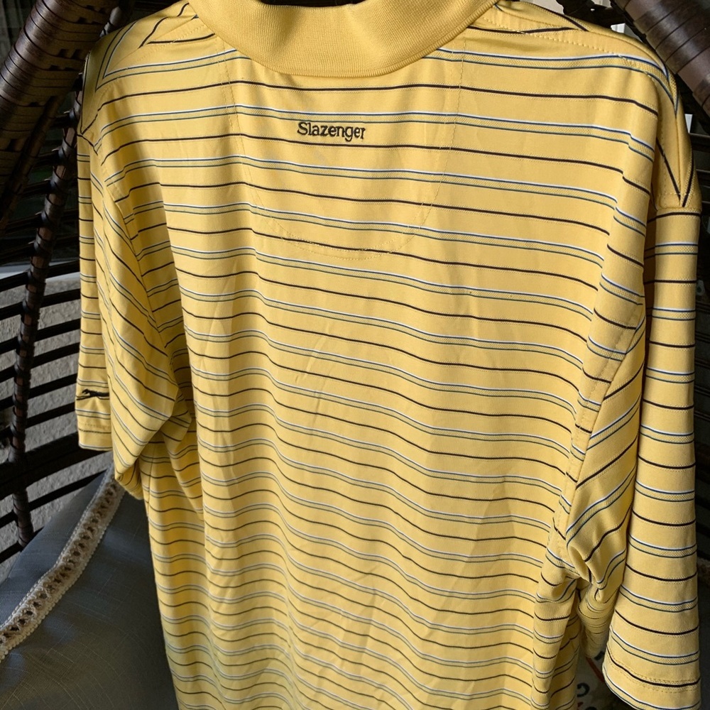 Slazenger yellow stripe shirt - Picture 3 of 5